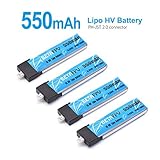 BETAFPV 4pcs 550mAh 1S HV 3.8V LiPo Battery 50C JST2.0 Connector Upgraded for Micro FPV Racing Drone Like Inductrix FPV Plus Beta75 Brushed BNF Beta75 Pro Brushless Drone etc