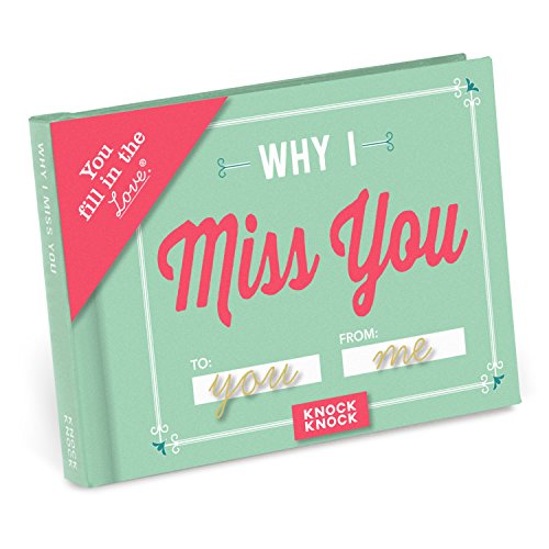 Book Cover Knock Knock Why I Miss You Fill in the Love Book Fill-in-the-Blank Gift Journal, 4.5 x 3.25-inches