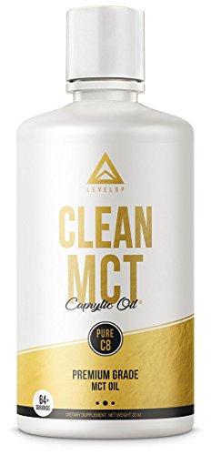 Book Cover Clean MCT Oil: 100% Pure C8 Caprylic Acid Triglycerides | Best Ketogenic Supplement for Everyday Use | The Ultimate Keto Coffee Fat for Ketones | by LevelUpÂ® (32oz)