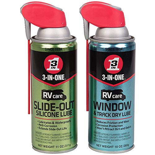 Book Cover 3-IN-ONE RVcare Slide Out Silicone-11 Ounce and RV Care Window -Track Dry Lube