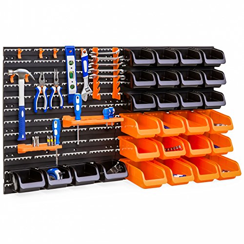 Best Choice Products 44-Piece Wall Mounted Garage Storage Organizer Rack