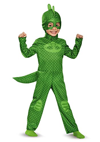PJ Masks Classic Gekko Costume for Toddlers Size 7/8 Green