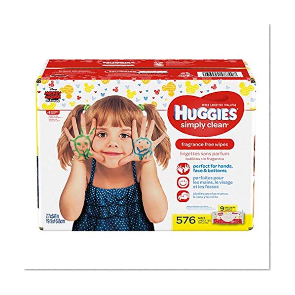 Book Cover HUGGIES Simply Clean Unscented Baby Wipes Soft Pack, 576 Count