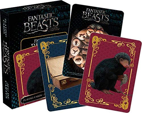 Book Cover AQUARIUS Fantastic Beasts Creatures Playing Cards, Black
