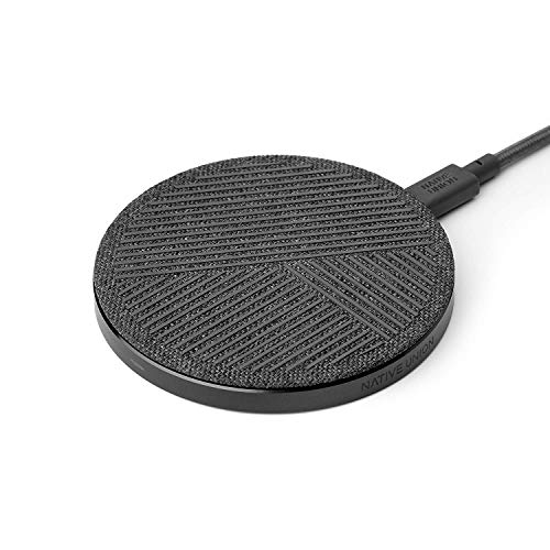 Native Union Drop - High Speed Wireless Charger [Qi Certified] 10W Non-Slip Fast Wireless Charging Pad - Compatible with iPhone 11/11 Pro/11 Pro Max/XS/XS Max/XR/X/8/8 Plus (Slate)