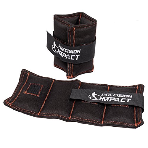 PRECISION IMPACT Wrist Weights: Durable Nylon Wrist Weights for Throwing/Pitching Training (2x5lb Set)