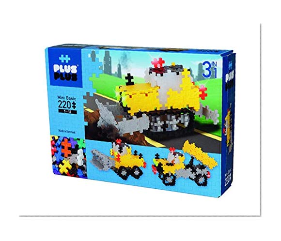 PLUS PLUS – Box 220 Pièces Basic – Univers Travaux - Jeu de construction - Educatif et Ludique – A Partir De 3 ans – Fabriqué Au Danemark