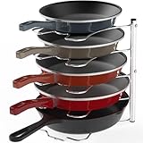 Simple Houseware Cabinet Pantry Pot and Pan Organizer Holder Rack, Chrome