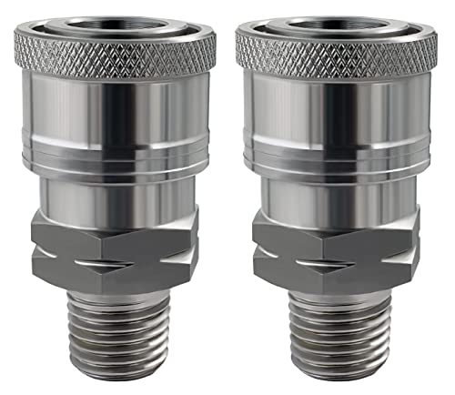 Ultimate Washer UW11-PW4712, Female Coupler, Stainless Steel, 2-Pack (1/4")