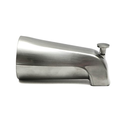 Satin Nickel Universal Diverter Tub Spout - Includes Adaptors