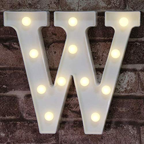 Pooqla LED Marquee Letter Lights Sign, Light Up Alphabet Letter for Home Party Wedding Decoration W