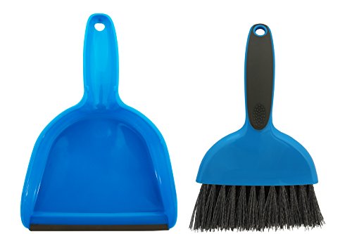 Book Cover Cage Cleaner for Guinea Pigs, Cats, Hedgehogs, Hamsters, Chinchillas, Rabbits, Reptiles, and Other Small Animals - Cleaning Tool Set for Animal Waste - Mini Dustpan and Brush Set (1 Pack)