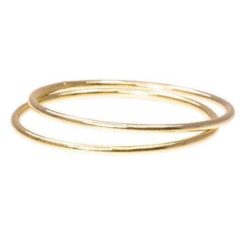 2 14K Gold Filled Stacking Rings 1mm Round