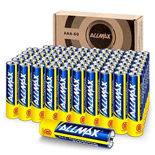 ALLMAX All-Powerful Alkaline Batteries - AAA (60-Pack) - Premium Grade, Ultra Long Lasting and Leak-Proof with EnergyCircle (1.5 Volt)
