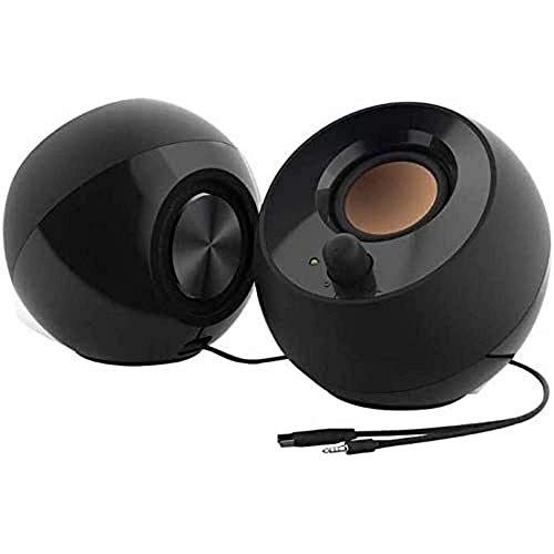 Book Cover Creative Pebble 2.0 USB-Powered Desktop Speakers with Far-Field Drivers and Passive Radiators for Pcs and Laptops (Black)