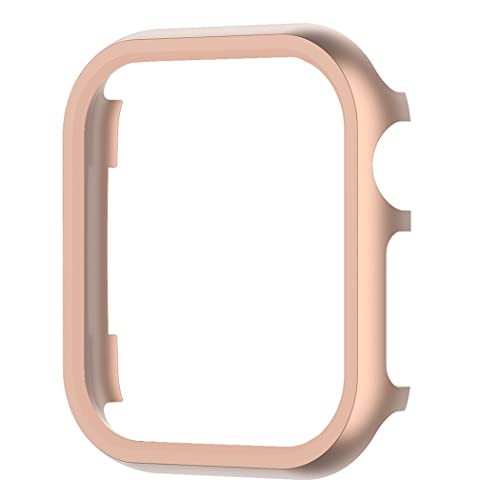 Metal Bumper Case Protective Cover Aluminum Alloy Edge Frame Guard (NOT Screen Protector) Compatible with Apple Watch 38mm Series 3 2 1, Rose Gold