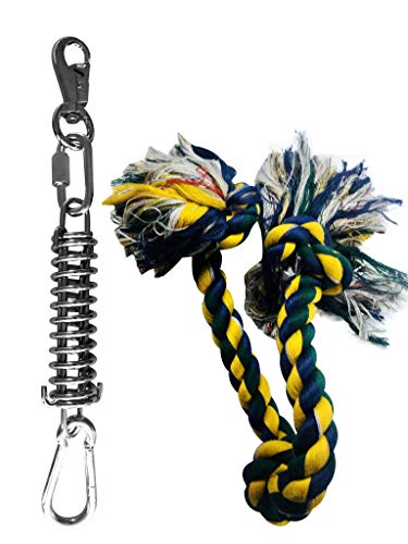 SoCal Bully Spring Pole - (1) Dog Conditioner - Muscle Builder - (1) $15 Value Heavy Duty 3 Knott Tug Rope Toy Included! - Healthy Teeth Flosser-Fun for Pitbull & All Breeds! - Free Prime Shipping!