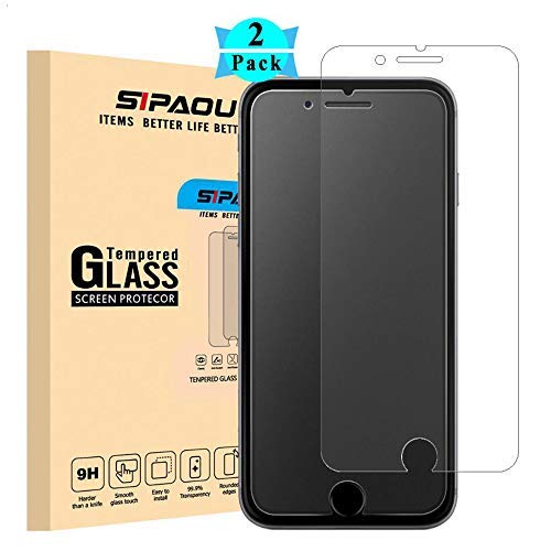 iPhone 8 Plus/7 Plus Matte Screen Protector, [2-PACK] SIPAOU 9H Hardness Matte Tempered Glass Screen Film [Case Friendly] [Good Light Transmission] Compatible for iPhone 7 Plus/8 Plus (Matte 5.5 Inch)