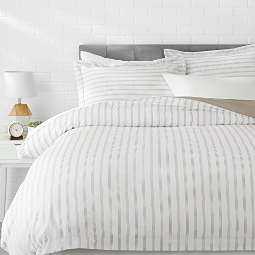 Amazon Basics Microfiber Duvet Cover Set - Lightweight and Soft