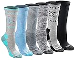 Dickies Women's Dri-Tech Fashion Moisture Control Crew Socks, Available in S-XL (6, 12 Pairs), Tribal (6 Pairs), Medium