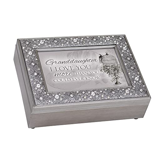 Cottage Garden Granddaughter I Love More Filigree Jewel Jewelry Music Box Plays Edelweiss