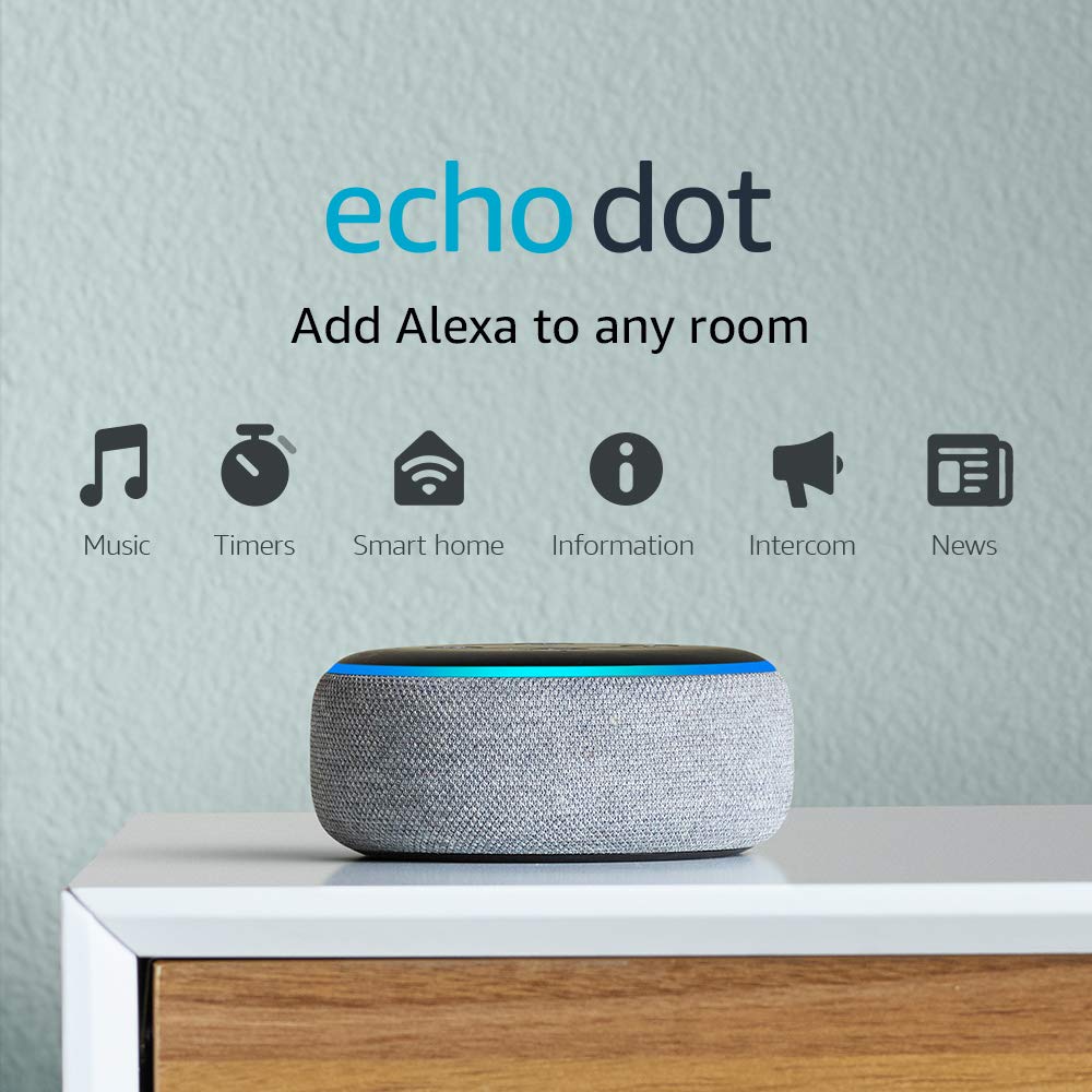 Book Cover Echo Dot (3rd Gen) - Smart speaker with Alexa - Heather Gray