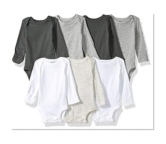 Carter's Baby Girls' 7-Pack Long-Sleeve Bodysuits