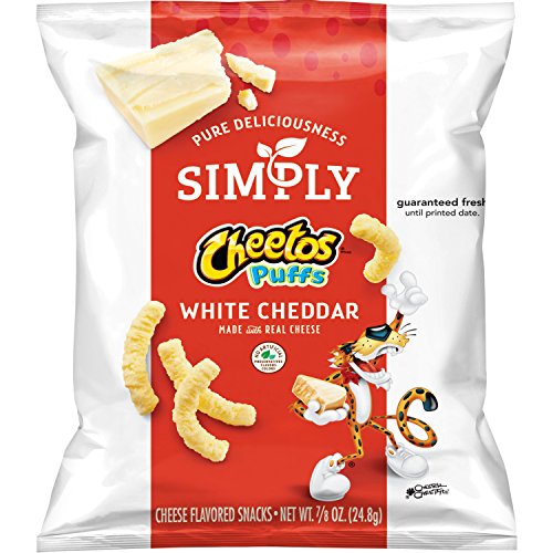 Book Cover Simply Cheetos Puffs White Cheddar Cheese Flavored Snacks,0.875 Ounce (Pack of 36)