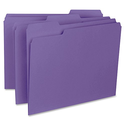 Book Cover Business Source 1/3-cut Purple Interior File Folders