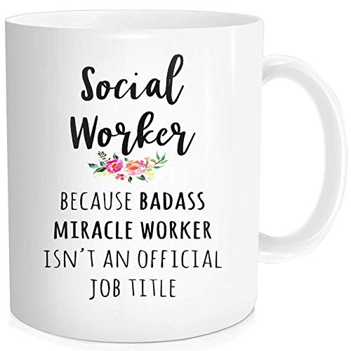 Waldeal I'm A Social Worker Coffee Mug, Appreciation Gift for Social Works Practitioner, Birthday Graduation Gift Ideas for BSW MSW DSW