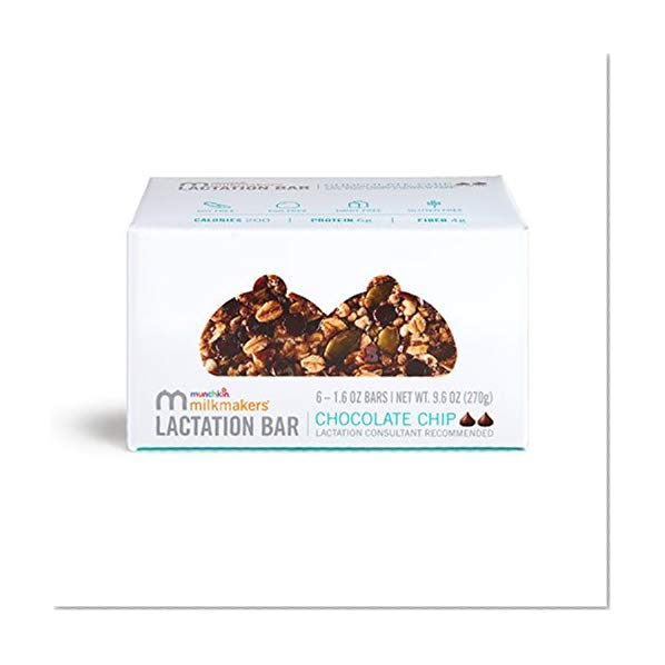 Book Cover Milkmakers Lactation Bars, Chocolate Chip, 6 Count