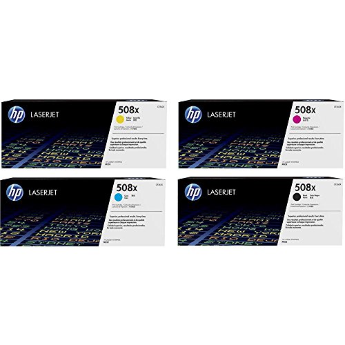 HP 508X (CF360X, CF361X, CF362X, CF363X) Cyan, Magenta, Yellow and Black Original LaserJet Toner Cartridges
