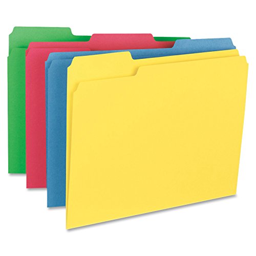 Business Source 1/3-cut Tab Heavy Weight Color File Folders (16517), (Pack of 50)