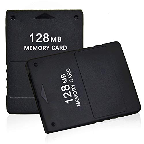 TPFOON 2pcs Pack 128MB High Speed Game Memory Card Compatible with Sony Playstation 2 PS2