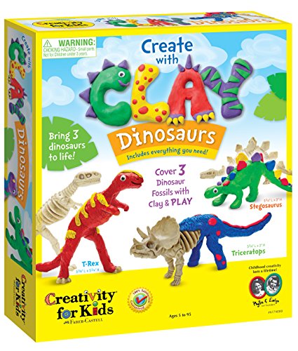 Book Cover Creativity for Kids Faber Castell Create with Clay Dinosaurs (6174)