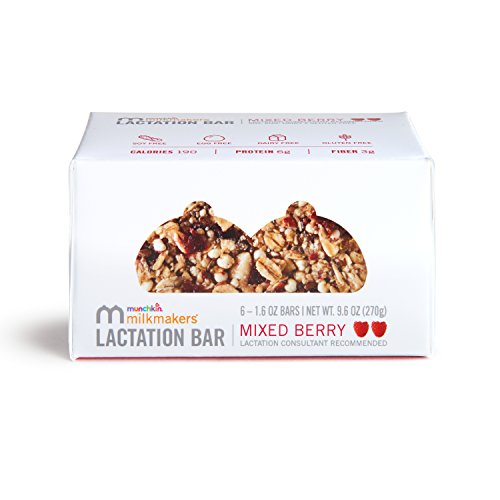 Book Cover Milkmakers Lactation Bars, Mixed Berry, 6 Count