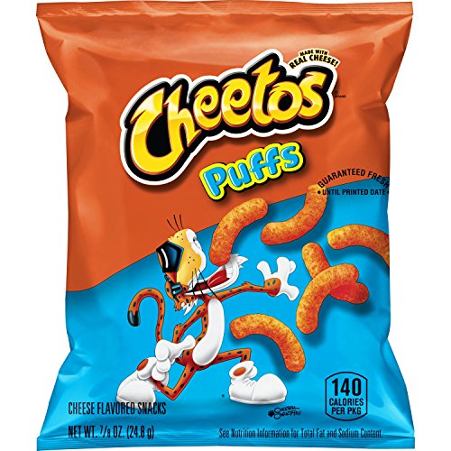 Book Cover Cheetos Puffs Cheese Flavored Snacks, 0.875 Ounce, Pack of 40