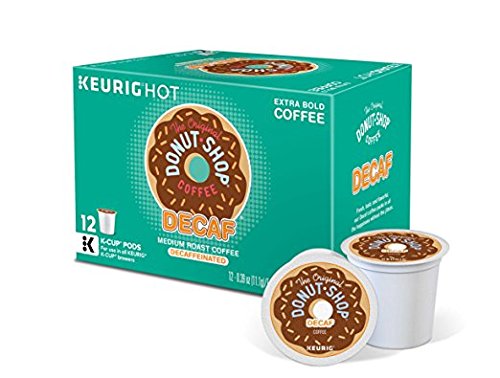 Book Cover The Original Donut Shop Decaf K-Cup Pods, Medium Roast, 12-Count (Retail Box)