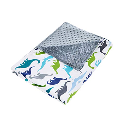 Book Cover YnM Minky Duvet Cover for Weighted Blankets (Dinosaur, 41''x60'')