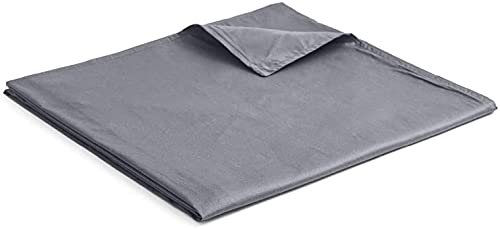 Book Cover YnM Cotton Duvet Cover for Weighted Blankets (Dark Grey, 48''x72'')