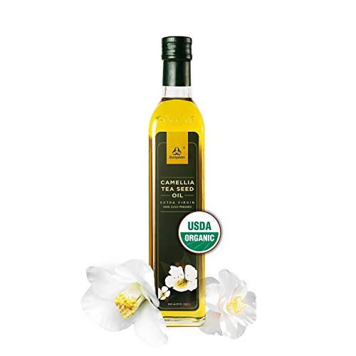 Sunplan Organic Camellia Oil – All Natural Camellia Tea Seed Oil - Extra Virgin Cold Pressed Cooking Oil (17 oz)