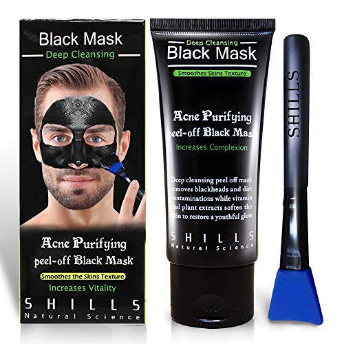 Book Cover SHILLS Blackhead Remover, Pore Control, Skin Cleansing, Purifying Bamboo Charcoal, Peel Off Facial Black Mask,1 Bottle(1.69 fl. oz)
