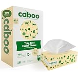 Caboo Tree Free Facial Tissue Paper, Tree Free, Eco Friendly 3 Ply Tissue Flat Box - 120 Sheets Per Box, Total of 4 Boxes, 480 Total Tissues
