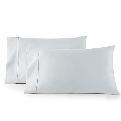 HC COLLECTION Pillow Cases - Set of 2 Standard/Queen Size Pillowcases,Â 20" x 30", Microfiber Pillowcase Pack -Ice Blue