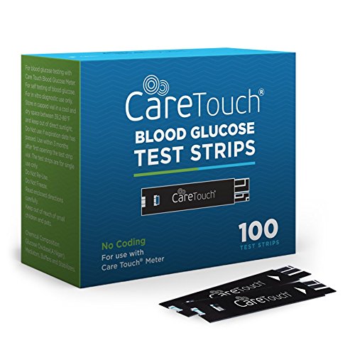 Care Touch Blood Glucose Test Strips (100 Count) for Use with Care Touch Monitor (2 box of 50 each)