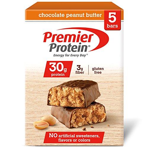 Premier Protein 30g Protein Bar, Chocolate Peanut Butter, 2.53 oz Bar, (5 Count)