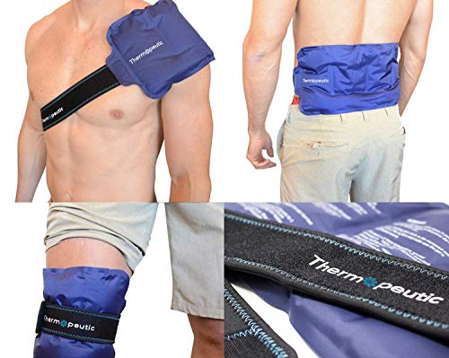 Thermopeutic Reusable Ice Pack for Injuries and Pain Relief (15" X 7") - Extra Cold Long Lasting Gel Formula - for Shoulder, Back, Knee, Arm, Foot and More