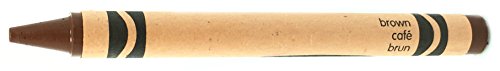 50 Brown Crayons Bulk - Single Color Crayon Refill - Regular Size 5/16" x 3-5/8"