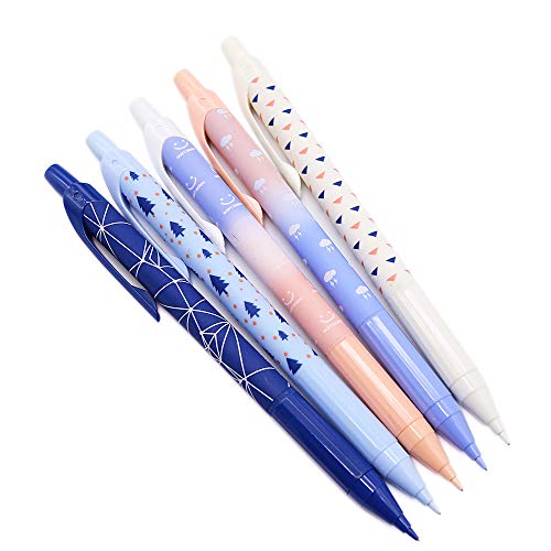 GANSSIA New Style Mechanical Pencils, Black Lead 0.7mm Point Automatic Pencil for drafting, Refillable Pencils Pack of 5 Pcs