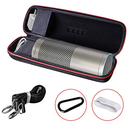 vyz Travel Storage Bag Hard Case for Echo Plus Storage Case Protect Pouch Bag Extra Room for Power Adapter Black
